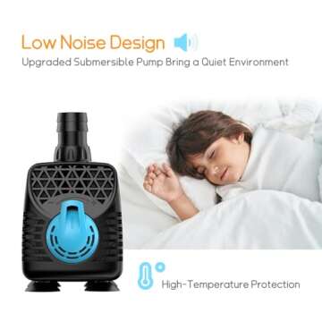 Efficient POPOSOAP 160GPH Water Pump for Fountains