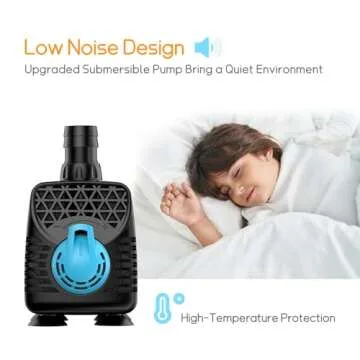 Efficient POPOSOAP 160GPH Water Pump for Fountains