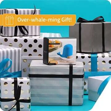 PELEG DESIGN Jonah Toothpick Holder - Cute Whale Toothpick Dispenser - Fun and Decorative Plastic Toothpick Holder for Easy Access During Meals or Gatherings