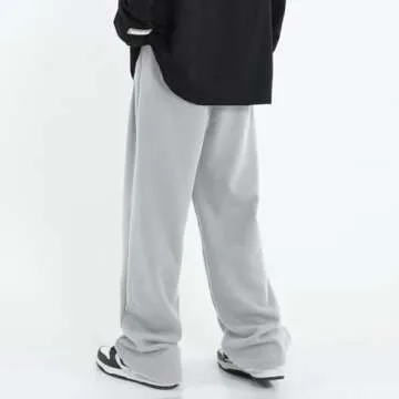 Womens Wide Leg Sweatpants Casual Loose Yoga Pants Comfy Lounge Joggers Baggy Sweatpants Pockets Gray