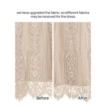 Elegant Apricot Floral Lace Dress for Women