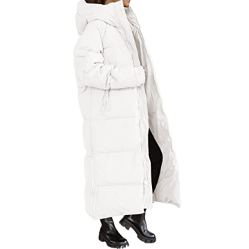 Warm Shanfetl Women Quilted Coat with Hood for Winter