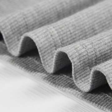 Artfish Women's Ribbed Long Sleeve Crop Top in Heather Grey