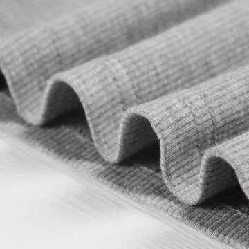 Artfish Women's Ribbed Long Sleeve Crop Top in Heather Grey