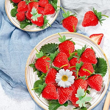 IETONE 50 Artificial Strawberries for Festive Decor