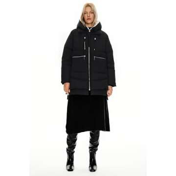 Orolay Women's Thickened Down Jacket Black X-Large