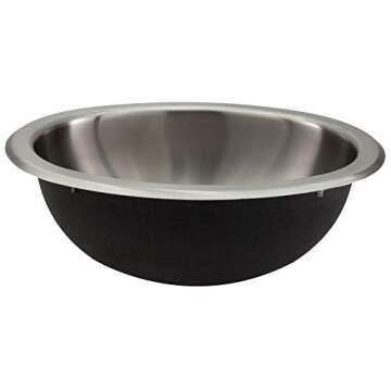 RecPro RV Stainless Steel Oval Sink 10x13 - Durable and Stylish