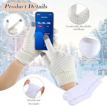 Versatile Winter Set with Beanie Scarf Gloves Earmuffs