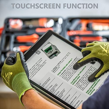 COOLJOB Gardening Gloves - Touchscreen, Grippy, Breathable