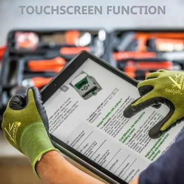 COOLJOB Gardening Gloves - Touchscreen, Grippy, Breathable