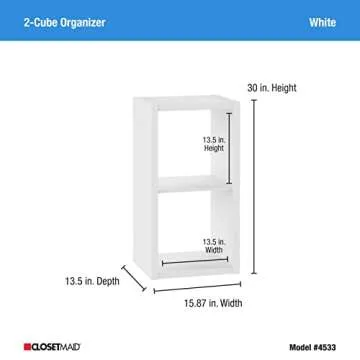 ClosetMaid 2 Cube Storage Organizer for Home and Office