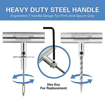 CKAuto Tire Repair Kit | Heavy Duty Roadside Assistance