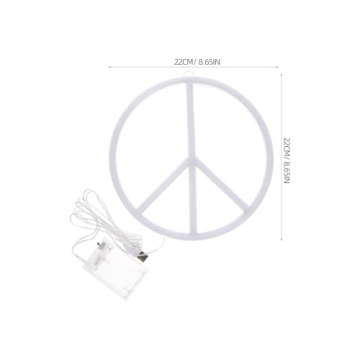 LED Peace Sign Neon Light for Stylish Home Decor