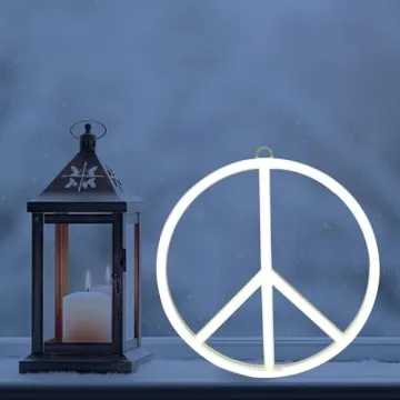 LED Peace Sign Neon Light for Stylish Home Decor