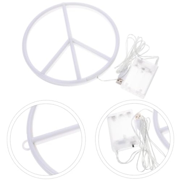 LED Peace Sign Neon Light for Stylish Home Decor
