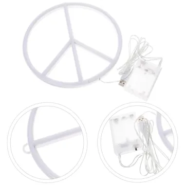LED Peace Sign Neon Light for Stylish Home Decor