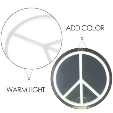LED Peace Sign Neon Light for Stylish Home Decor