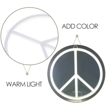 LED Peace Sign Neon Light for Stylish Home Decor