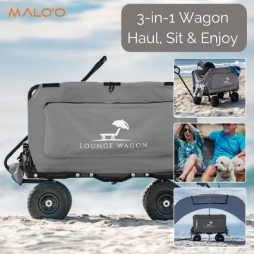 Lounge Wagon: 3-in-1 Beach & Sports Wagon with Chair