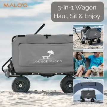 Lounge Wagon: 3-in-1 Beach & Sports Wagon with Chair