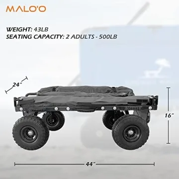 Lounge Wagon: 3-in-1 Beach & Sports Wagon with Chair