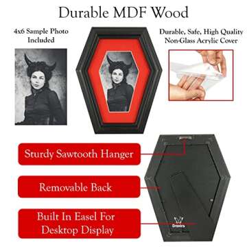 Dravira Coffin Picture Frame - Gothic Home Decor