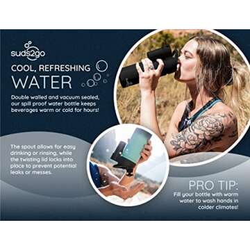 Suds2Go Portable Handwashing Water Bottle 20oz