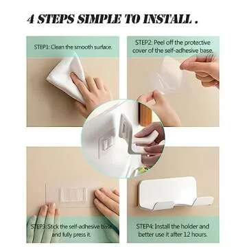 SUPTEC Hair Dryer Holder - Stylish Wall Mount Organizer