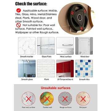 SUPTEC Universal Hair Dryer Holder, Blow Dryer Hanger Wall Mount for Hair Dryer Hook with Plug&Cord Organizer Self Adhesive for Cabinet Bathroom(1 Pack White)