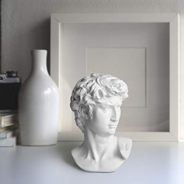 Garwor Elegant 6" David Bust Sculpture for Home Decor