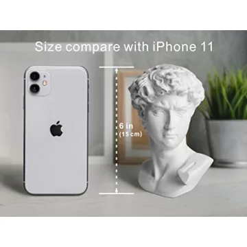 Garwor Elegant 6" David Bust Sculpture for Home Decor