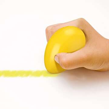 Spakon 9 Colors Toddler Crayons Egg Crayons Palm Grasp Crayons Washable Crayons Paint Crayons for Kids Ages 1-3