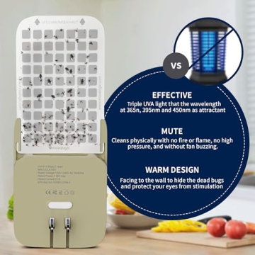 Stylish Mosalogic Fly Trap - Ultimate Bug Control & Night Light