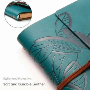 BEYONG Leather Journal for Women Men, Refillable Travelers Notebook, Blank Journals for Writing Draw...