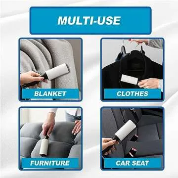 Air Jungles Scented Lint Roller 450 Sheets, Fresh Linen Scent, Extra Sticky, Portable Pet Lint Remover for Pet Hair, Clothing, Car, Furniture, Carpet, Dog & Cat Hair Lint Remover