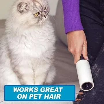 Air Jungles Scented Lint Roller 450 Sheets, Fresh Linen Scent, Extra Sticky, Portable Pet Lint Remover for Pet Hair, Clothing, Car, Furniture, Carpet, Dog & Cat Hair Lint Remover