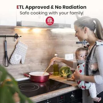 21 Inch Electric Cooktop for Apartment, GASLAND ETL Certificated Cooktop 2 Burners, 3700W Built-in Radiant Electric Stove Top with 16 Power Levels, 240V Electric Ceramic Cooktop, Slide Touch Control