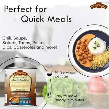 Keystone All Natural Chicken 28 Oz Long Term Emergency Survival Food Canned Meat | Fully Cooked Ready to Eat | Gluten Free | No Carbs Pack of 1