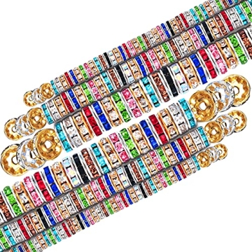 800-Piece Rondelle Spacer Beads for Jewelry Making