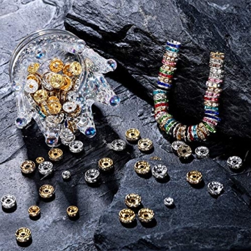 800-Piece Rondelle Spacer Beads for Jewelry Making