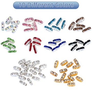 800-Piece Rondelle Spacer Beads for Jewelry Making