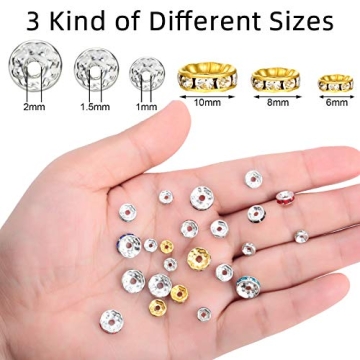800-Piece Rondelle Spacer Beads for Jewelry Making