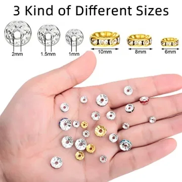 800-Piece Rondelle Spacer Beads for Jewelry Making