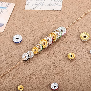 800-Piece Rondelle Spacer Beads for Jewelry Making