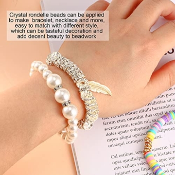 800-Piece Rondelle Spacer Beads for Jewelry Making