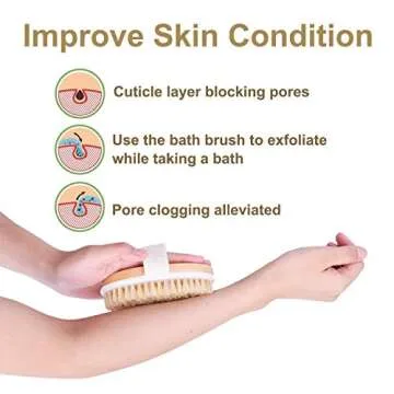 Sportout 2 Packs Bath Body Brush for Natural Exfoliation