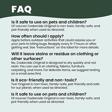 Natural Cedar Oil Insect Repellent Safe for Pets and Kids  