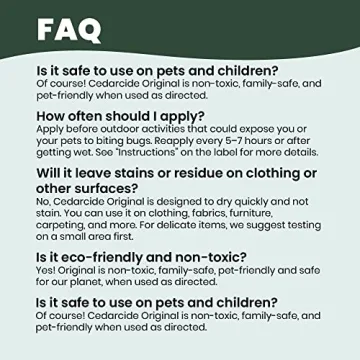 Natural Cedar Oil Insect Repellent Safe for Pets and Kids  