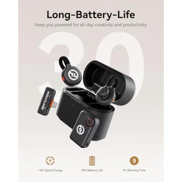 Hollyland Lark M2S Combo (Camera RX+USB-C RX+ Lightning Cable) Wireless Lavalier Microphone for iPhone/Camera/Android/PC, Titanium Clip, Noise Cancelling, 30H Use, Vlog, Interview, Content Creation