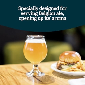 Dishwasher Safe Belgian Beer Glasses - Set of 4